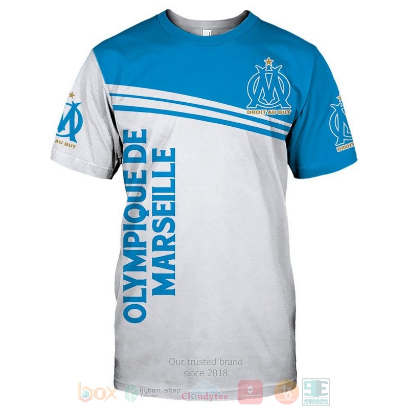 Olympique de Marseille white blue 3D shirt hoodie 1 2 3 4 5 6 7 8 9 10 11 12 13 14 15 16 17 18 19 20 21 22 23 24 25 26