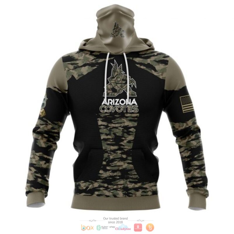 Personalized Arizona Coyotes NHL green camo custom 3D shirt hoodie 1 2 3