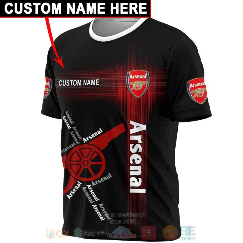 Personalized Arsenal black custom 3D shirt hoodie 1 2 3 4 5 6 7 8 9