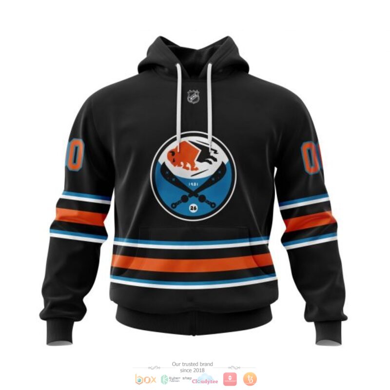 Personalized Buffalo Sabres NHL Val James Night black orange custom 3D shirt hoodie