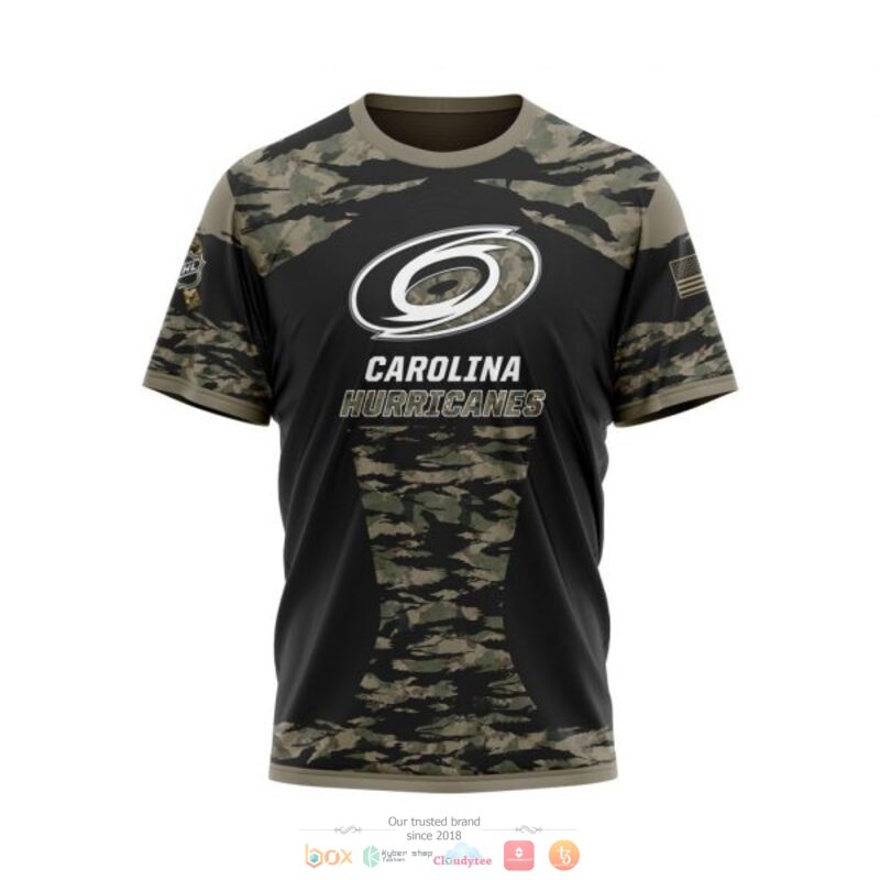 Personalized Carolina Hurricanes NHL green camo custom 3D shirt hoodie 1 2 3 4 5 6 7