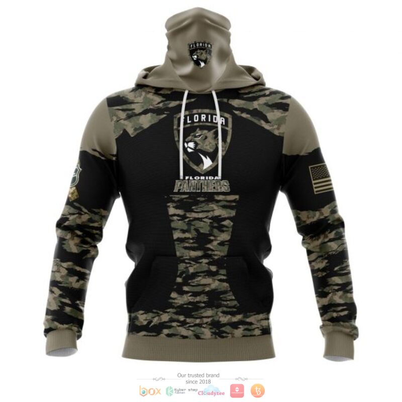 Personalized Florida Panthers NHL green camo custom 3D shirt hoodie 1 2 3