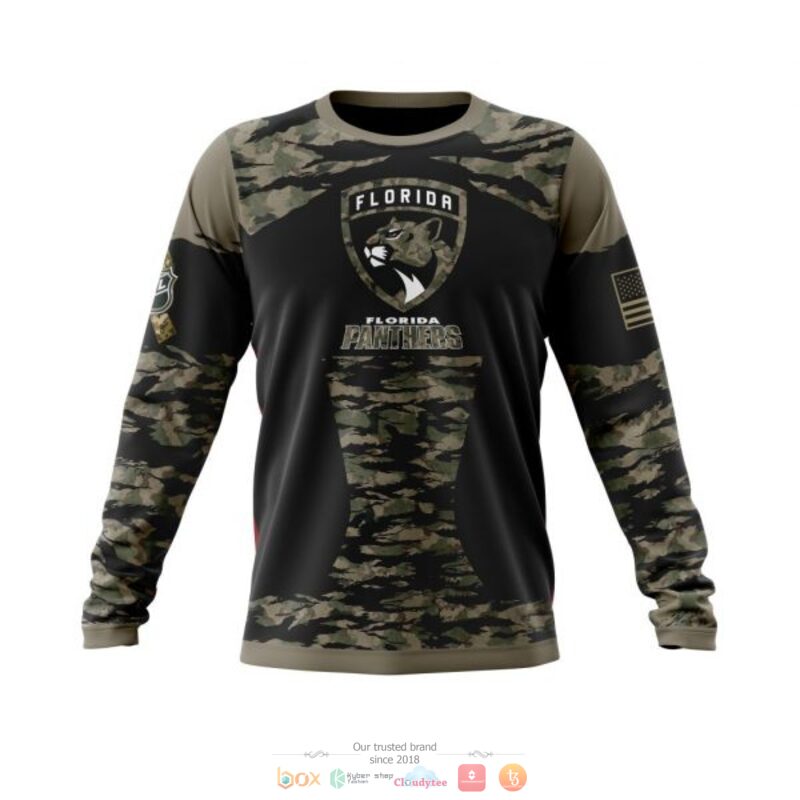 Personalized Florida Panthers NHL green camo custom 3D shirt hoodie 1 2 3 4 5