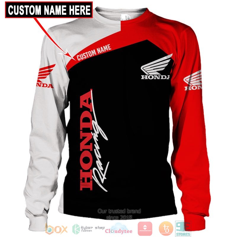 Personalized Honda Motor Racing 3d shirt hoodie 1 2 3 4 5 6 7 8 9 10 11 12 13 14 15
