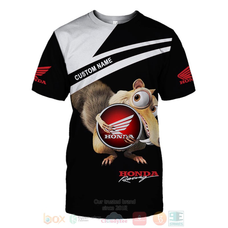 Personalized Honda Racing Scrat Ice Age custom 3D shirt hoodie 1 2 3 4 5 6 7 8 9