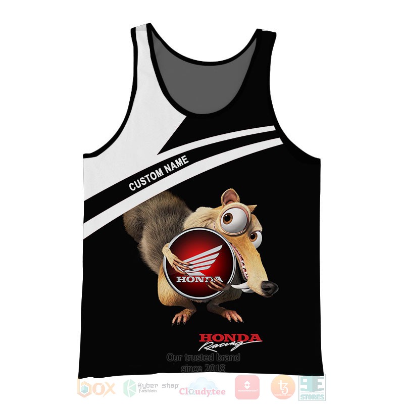 Personalized Honda Racing Scrat Ice Age custom 3D shirt hoodie 1 2 3 4 5 6 7 8 9 10