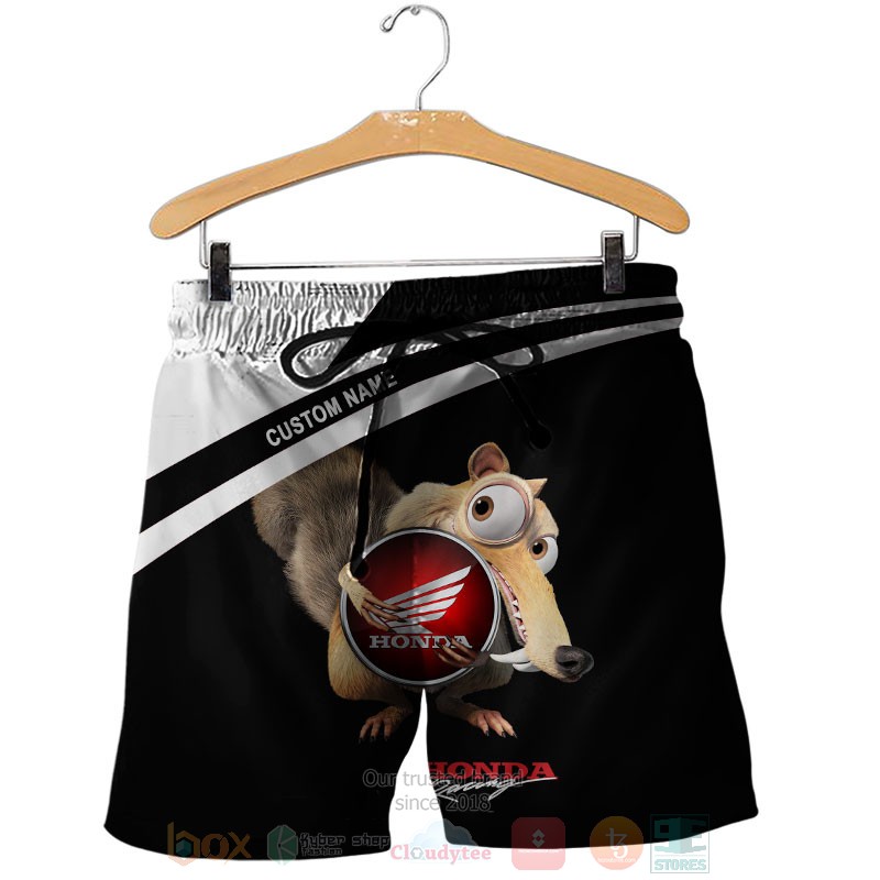 Personalized Honda Racing Scrat Ice Age custom 3D shirt hoodie 1 2 3 4 5 6 7 8 9 10 11