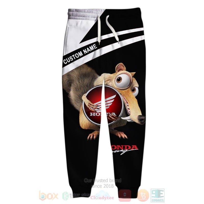 Personalized Honda Racing Scrat Ice Age custom 3D shirt hoodie 1 2 3 4 5 6 7 8 9 10 11 12 13 14 15 16