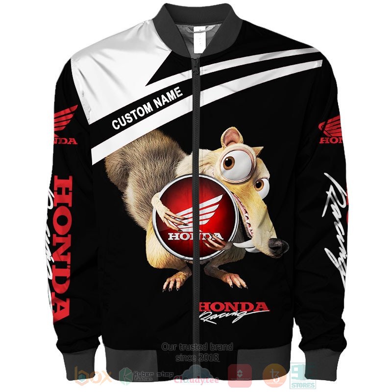Personalized Honda Racing Scrat Ice Age custom 3D shirt hoodie 1 2 3 4 5 6 7 8 9 10 11 12 13 14 15 16 17