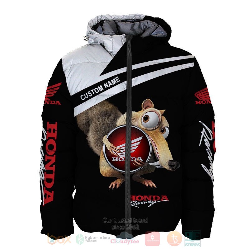 Personalized Honda Racing Scrat Ice Age custom 3D shirt hoodie 1 2 3 4 5 6 7 8 9 10 11 12 13 14 15 16 17 18