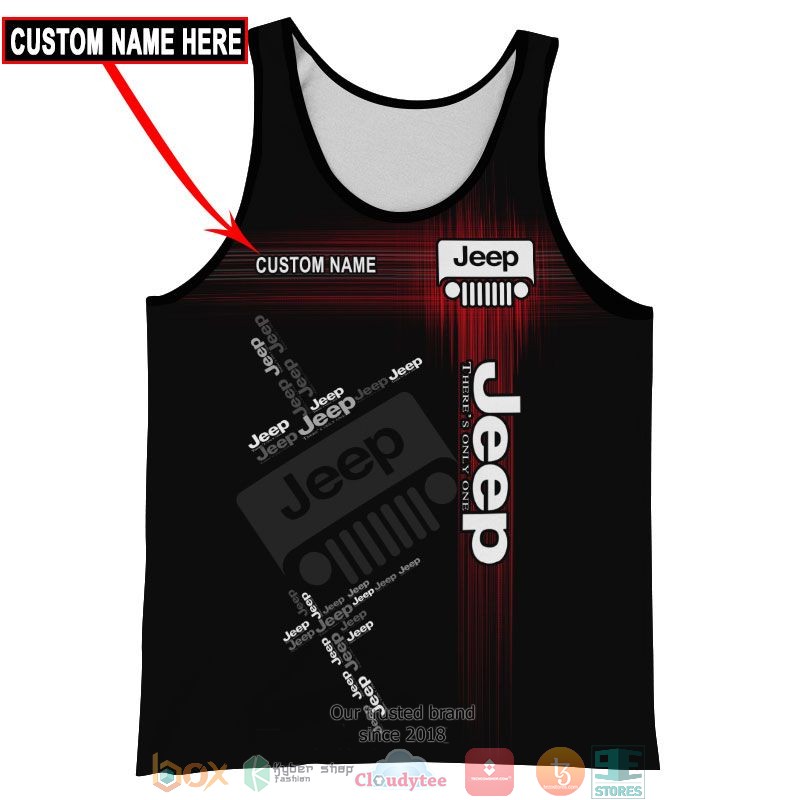 Personalized Jeep Red 3d shirt hoodie 1 2 3 4 5 6 7 8 9 10