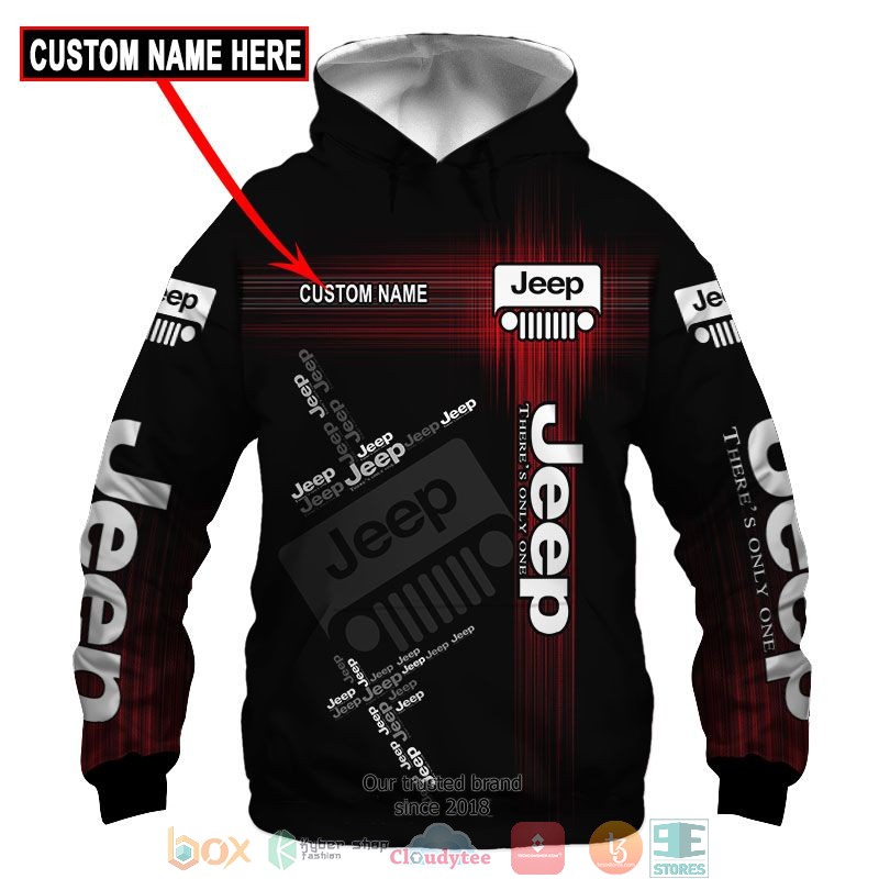 Personalized Jeep Red 3d shirt hoodie 1 2 3 4 5 6 7 8 9 10 11 12