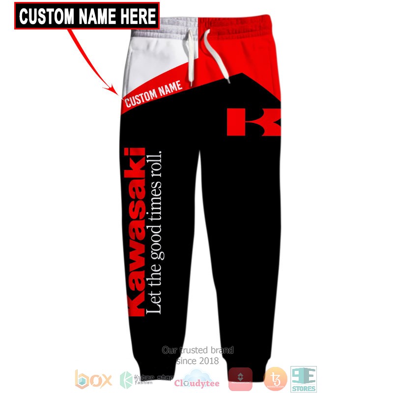 Personalized Kawasaki Lets the good time roll 3d shirt hoodie 1 2 3 4