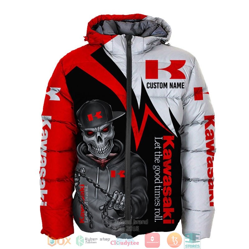 Personalized Kawasaki Lets the good time roll Skull 3d shirt hoodie 1 2 3 4 5 6 7 8 9 10 11 12 13 14 15 16 17 18