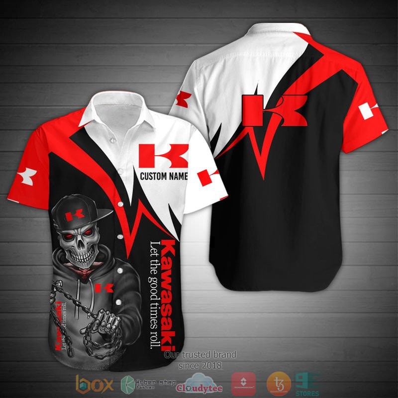 Personalized Kawasaki Lets the good time roll Skull 3d shirt hoodie 1 2 3 4 5 6 7 8 9 10 11 12 13 14 15 16 17 18 19