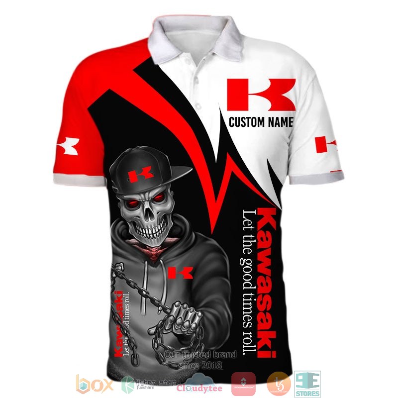 Personalized Kawasaki Lets the good time roll Skull 3d shirt hoodie 1 2 3 4 5 6 7 8 9 10 11 12 13 14 15 16 17 18 19 20