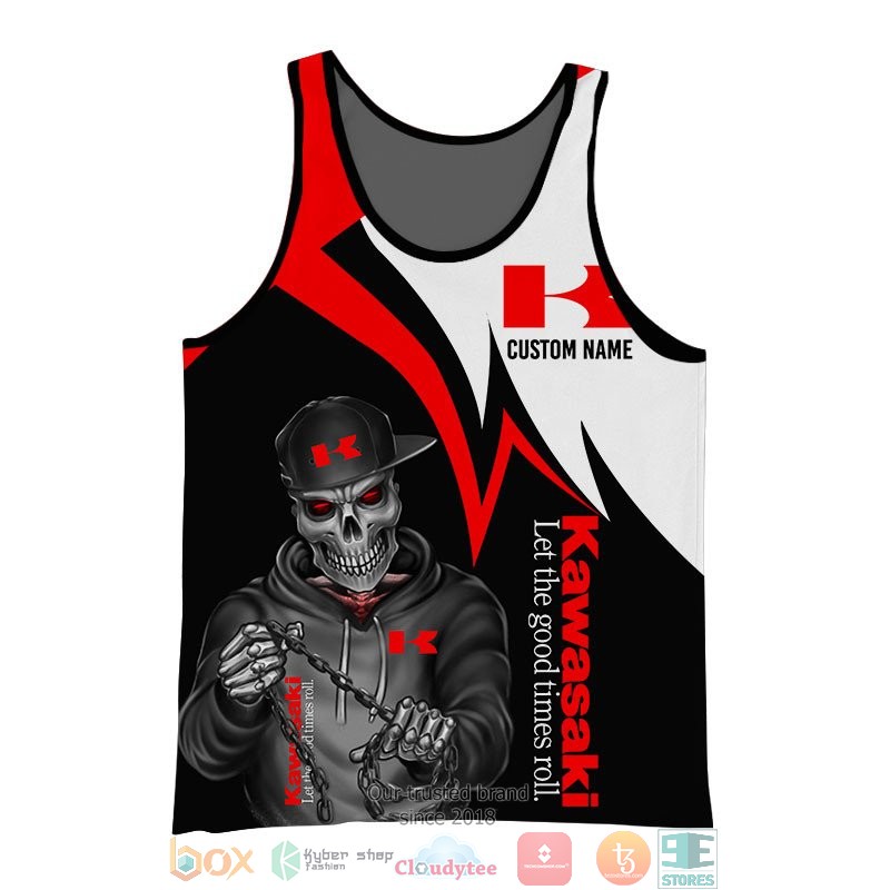Personalized Kawasaki Lets the good time roll Skull 3d shirt hoodie 1 2 3 4 5 6 7 8 9 10 11 12 13 14 15 16 17 18 19 20 21 22