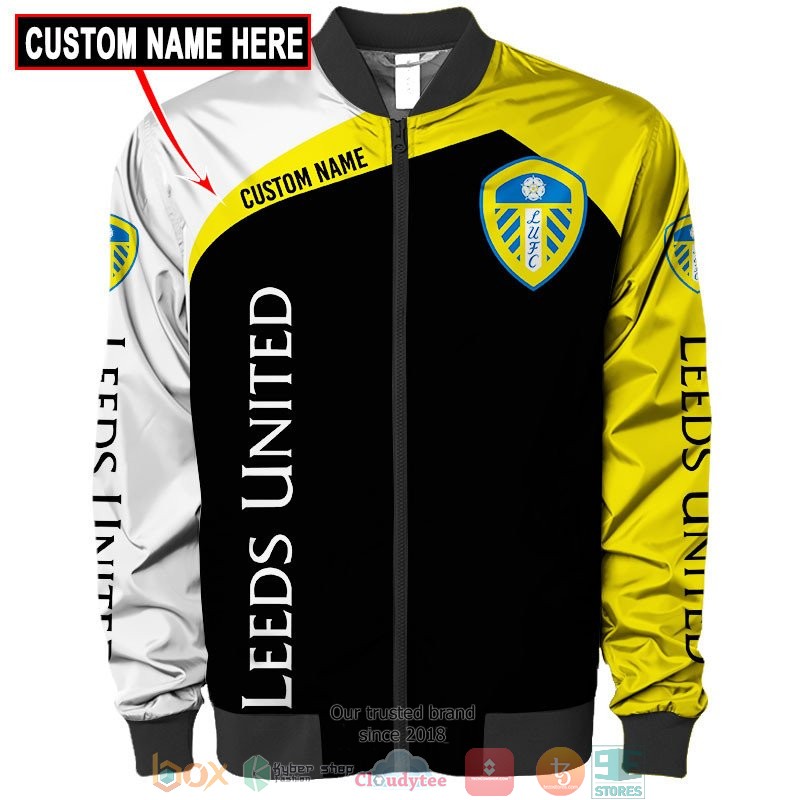 Personalized Leeds United Yellow 3d shirt hoodie 1 2 3 4 5 6 7 8 9 10 11 12 13 14 15 16 17