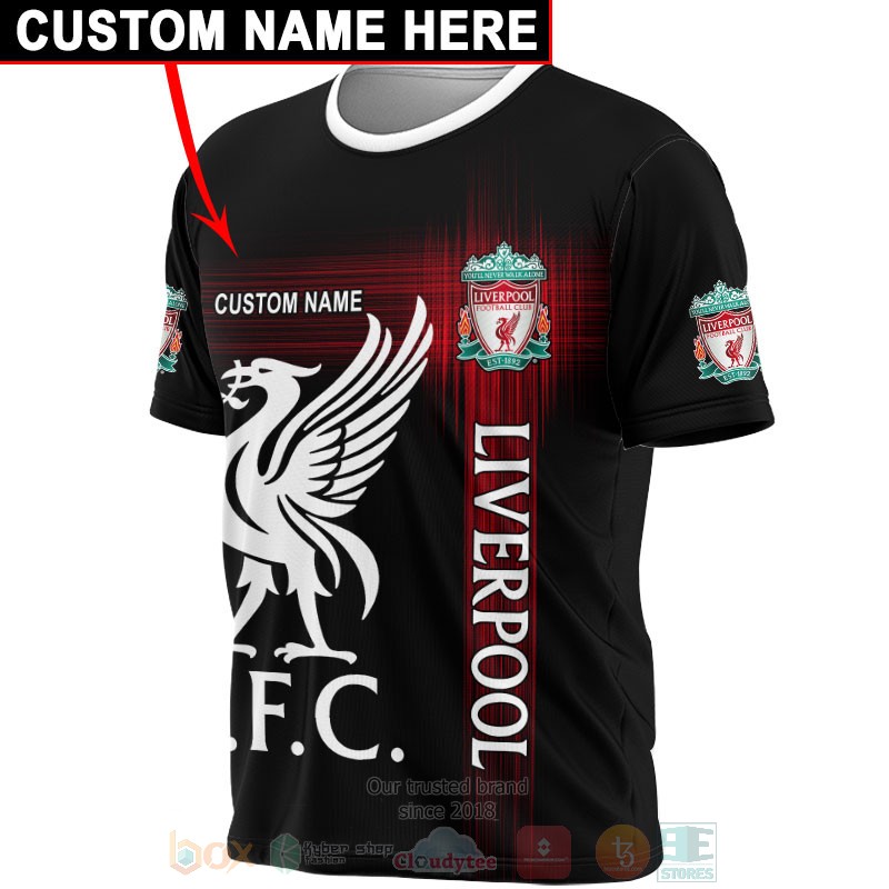 Personalized Liverpool LFC black custom 3D shirt hoodie 1 2 3 4 5 6 7 8 9