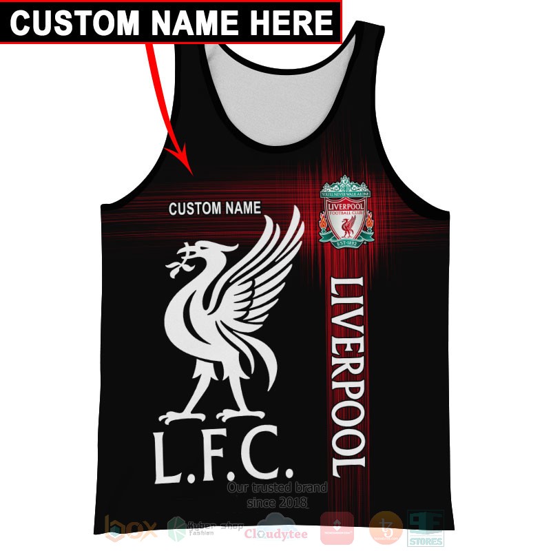Personalized Liverpool LFC black custom 3D shirt hoodie 1 2 3 4 5 6 7 8 9 10