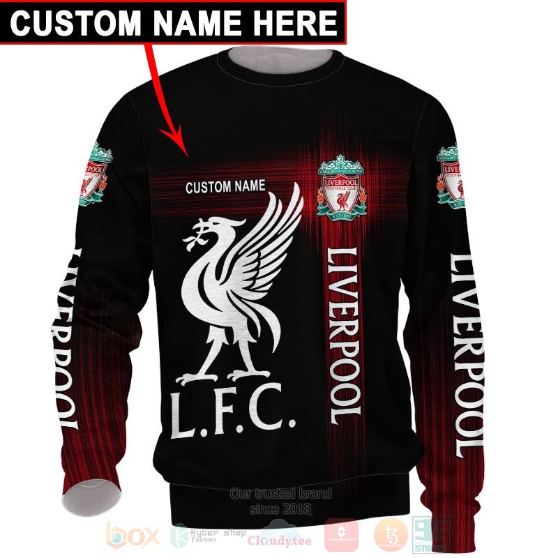 Personalized Liverpool LFC black custom 3D shirt hoodie 1 2 3 4 5 6 7 8 9 10 11 12 13 14 15