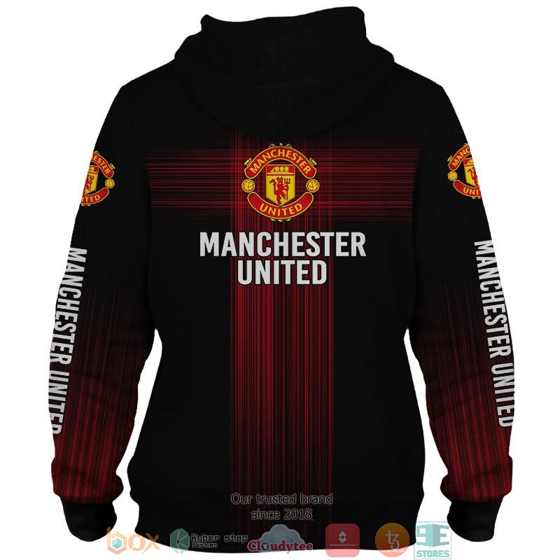 Personalized Manchester United Black 3d shirt hoodie 1 2 3 4 5 6 7 8 9 10 11 12 13