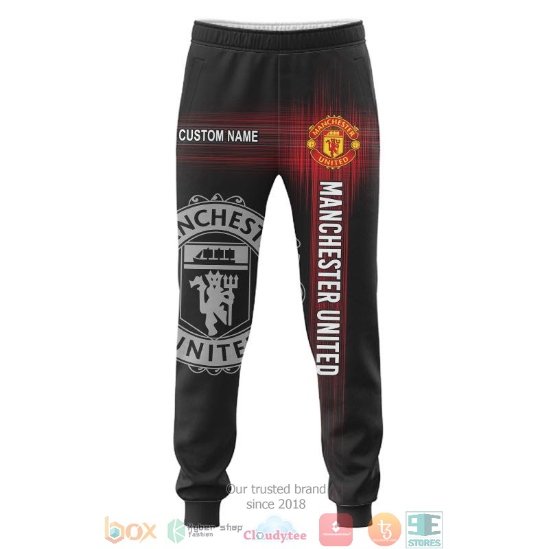 Personalized Manchester United Black 3d shirt hoodie 1 2 3 4 5 6 7 8 9 10 11 12 13 14 15 16