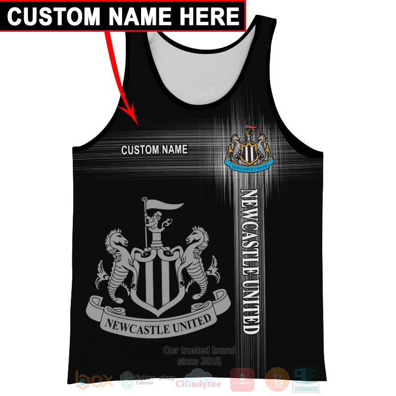Personalized Newcastle United black custom 3D shirt hoodie 1 2 3 4 5 6 7 8 9 10