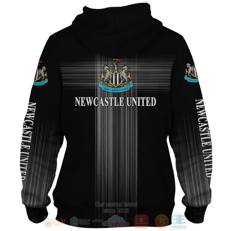 Personalized Newcastle United black custom 3D shirt hoodie 1 2 3 4 5 6 7 8 9 10 11 12 13