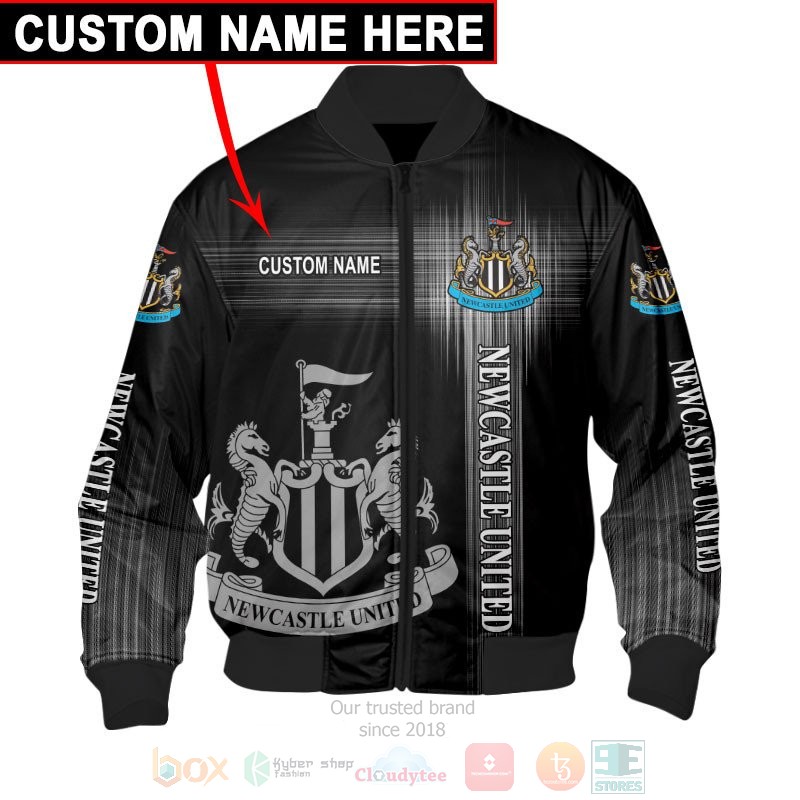 Personalized Newcastle United black custom 3D shirt hoodie 1 2 3 4 5 6 7 8 9 10 11 12 13 14 15 16 17