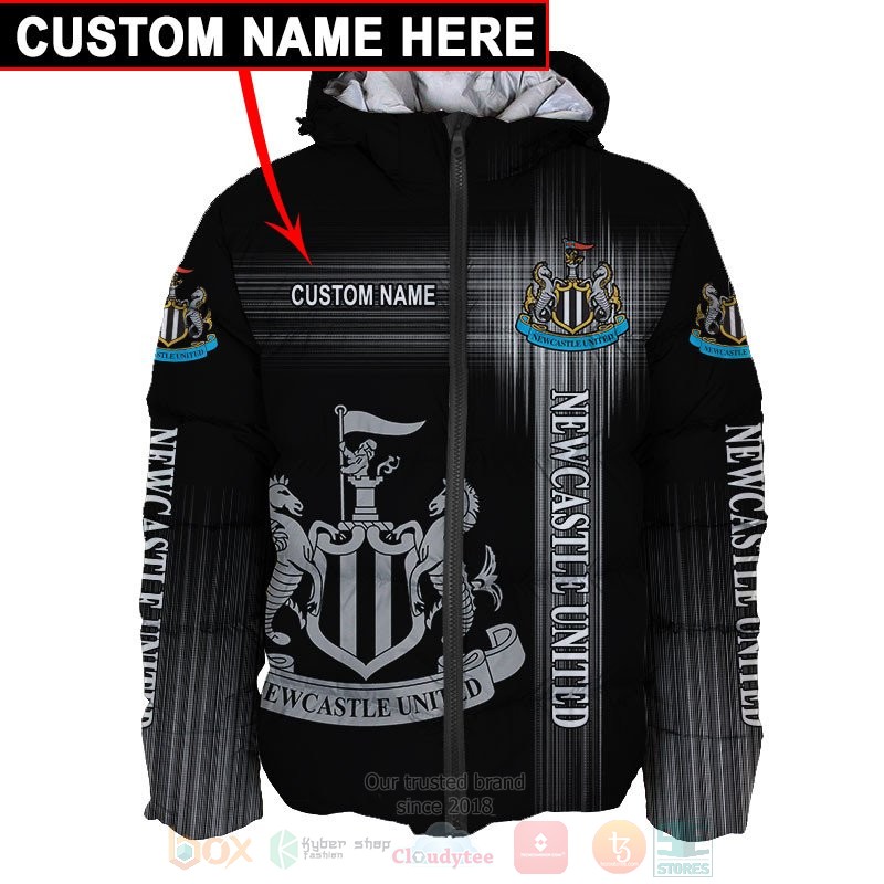 Personalized Newcastle United black custom 3D shirt hoodie 1 2 3 4 5 6 7 8 9 10 11 12 13 14 15 16 17 18