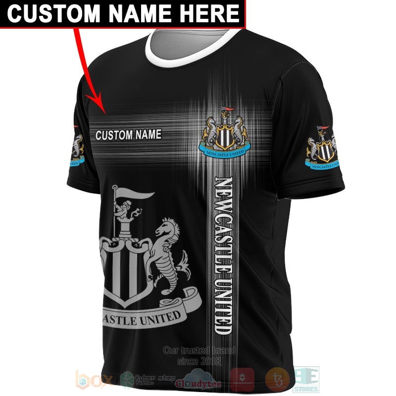 Personalized Newcastle United black custom 3D shirt hoodie 1 2 3 4 5 6 7 8 9 10 11 12 13 14 15 16 17 18 19 20 21