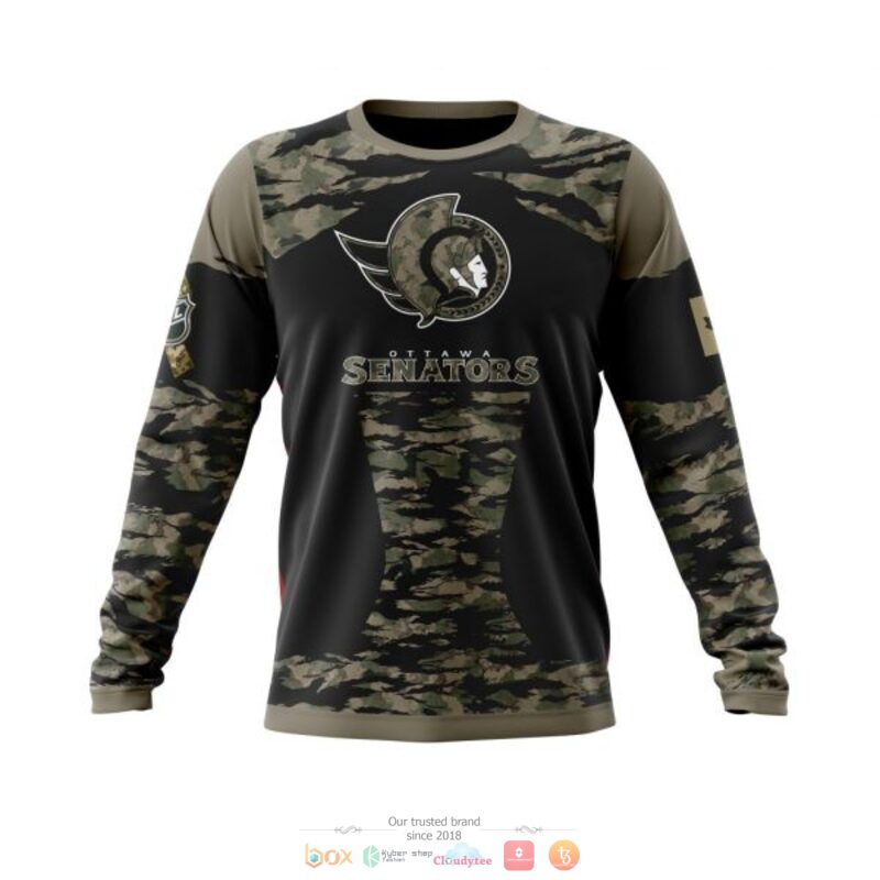 Personalized Ottawa Senators NHL green camo custom 3D shirt hoodie 1 2 3 4 5