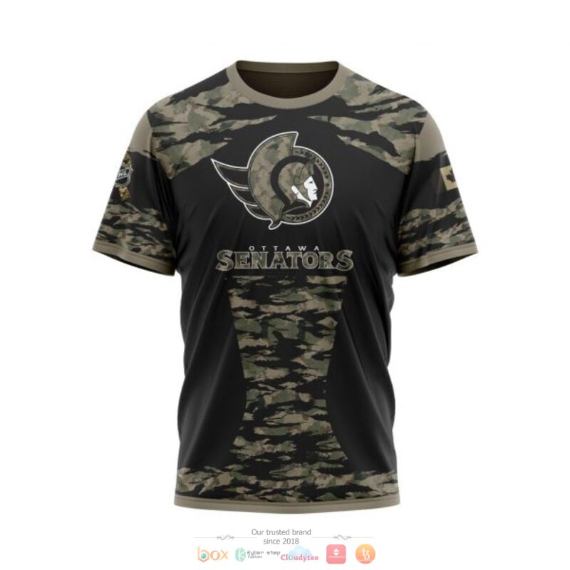 Personalized Ottawa Senators NHL green camo custom 3D shirt hoodie 1 2 3 4 5 6 7