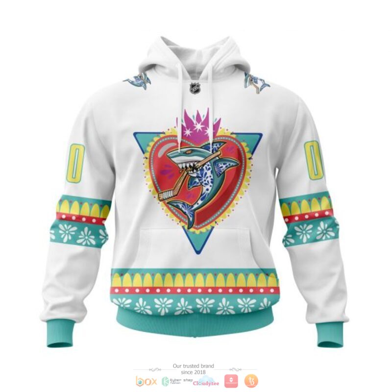 Personalized San Jose Sharks NHL white custom 3D shirt hoodie