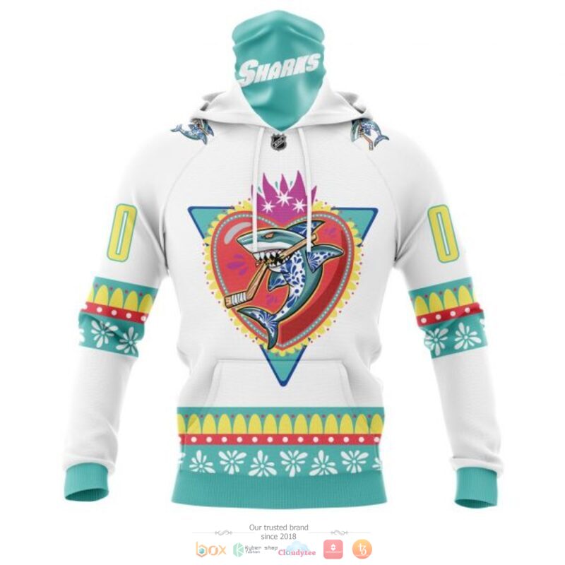 Personalized San Jose Sharks NHL white custom 3D shirt hoodie 1 2 3