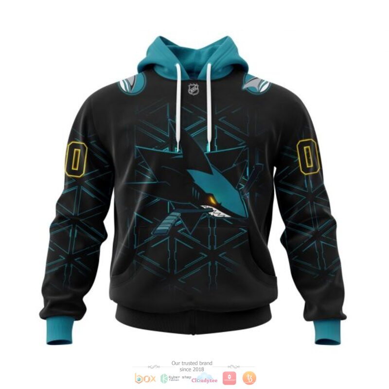 Personalized San Jose Sharks logo black NHL custom 3D shirt hoodie