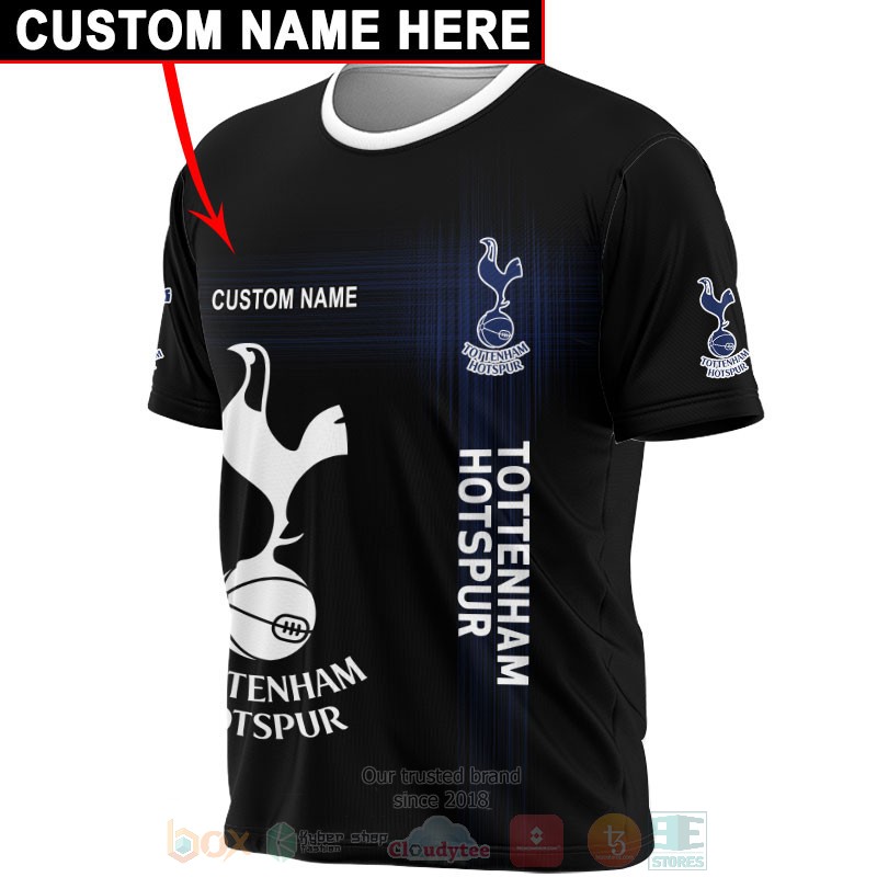 Personalized Tottenham Hotspur black custom 3D shirt hoodie 1 2 3 4 5 6 7 8 9