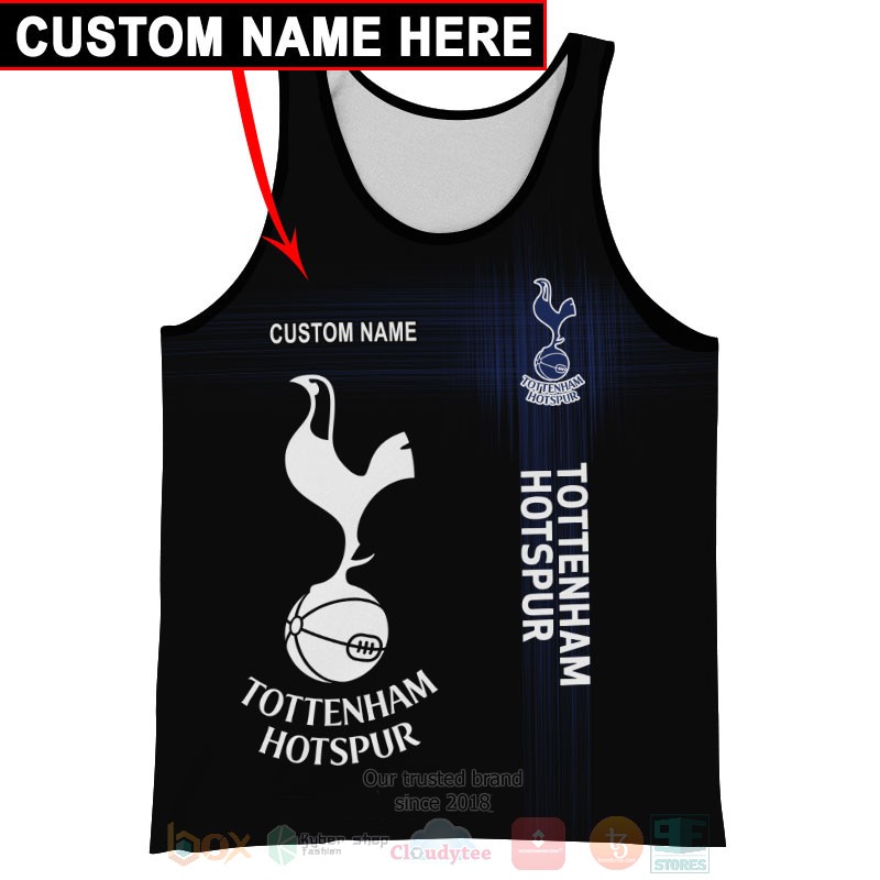 Personalized Tottenham Hotspur black custom 3D shirt hoodie 1 2 3 4 5 6 7 8 9 10