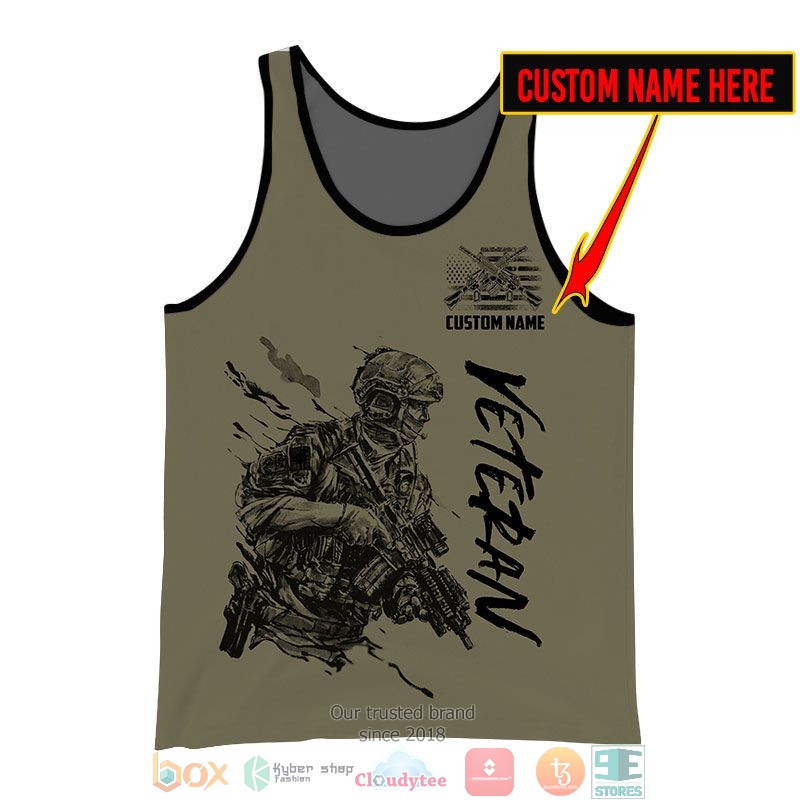 Personalized Veteran American flag 3d shirt hoodie 1 2 3 4 5 6 7 8 9 10
