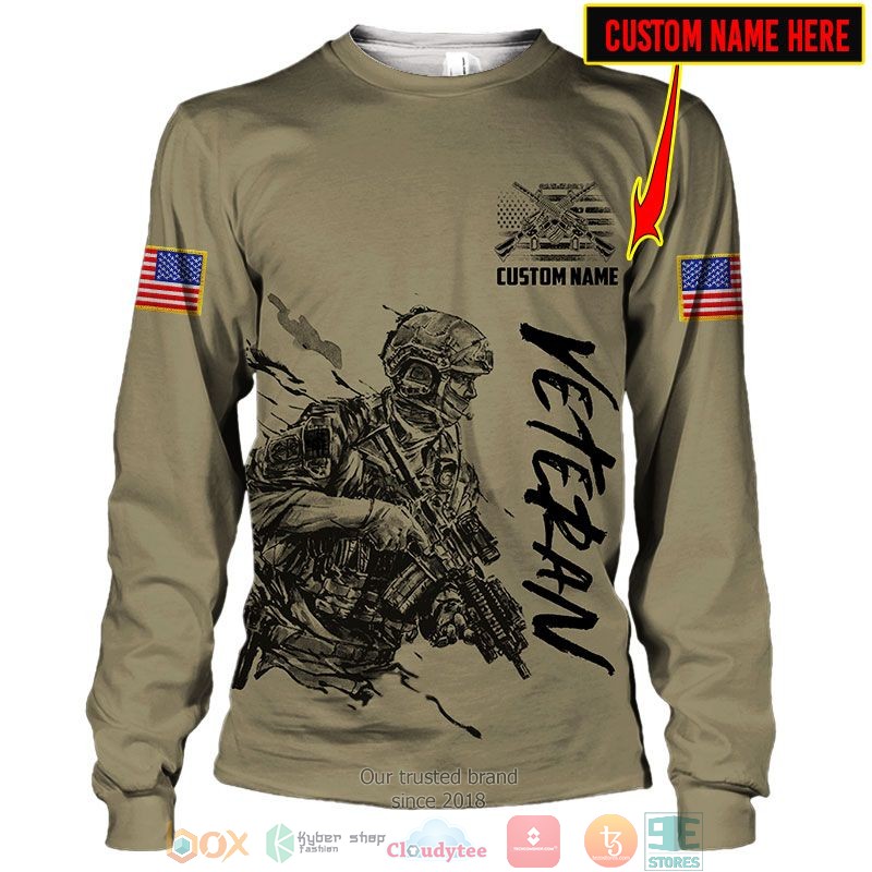 Personalized Veteran American flag 3d shirt hoodie 1 2 3 4 5 6 7 8 9 10 11 12 13 14 15