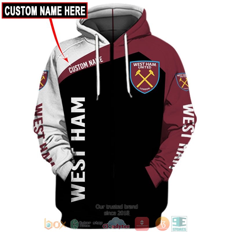 Personalized West Ham 3d shirt hoodie 1 2 3 4 5 6 7 8 9 10 11 12 13 14