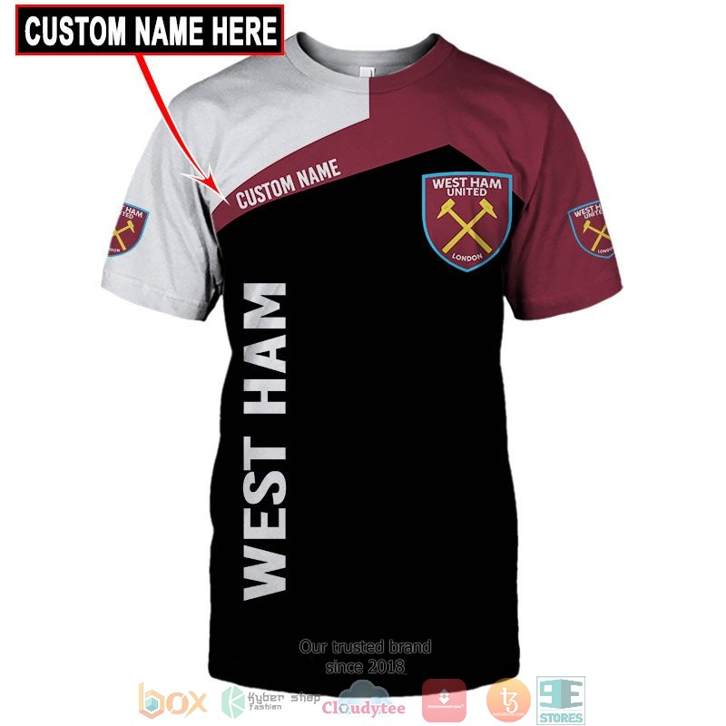 Personalized West Ham 3d shirt hoodie 1 2 3 4 5 6 7 8 9 10 11 12 13 14 15 16 17 18 19 20 21