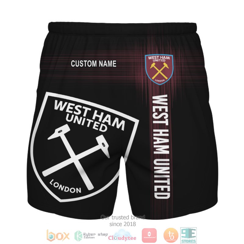 Personalized West Ham Black 3d shirt hoodie 1 2 3 4 5 6 7 8 9 10 11