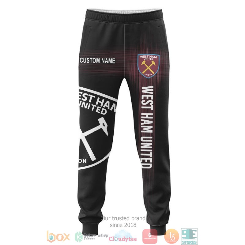 Personalized West Ham Black 3d shirt hoodie 1 2 3 4 5 6 7 8 9 10 11 12 13 14 15 16