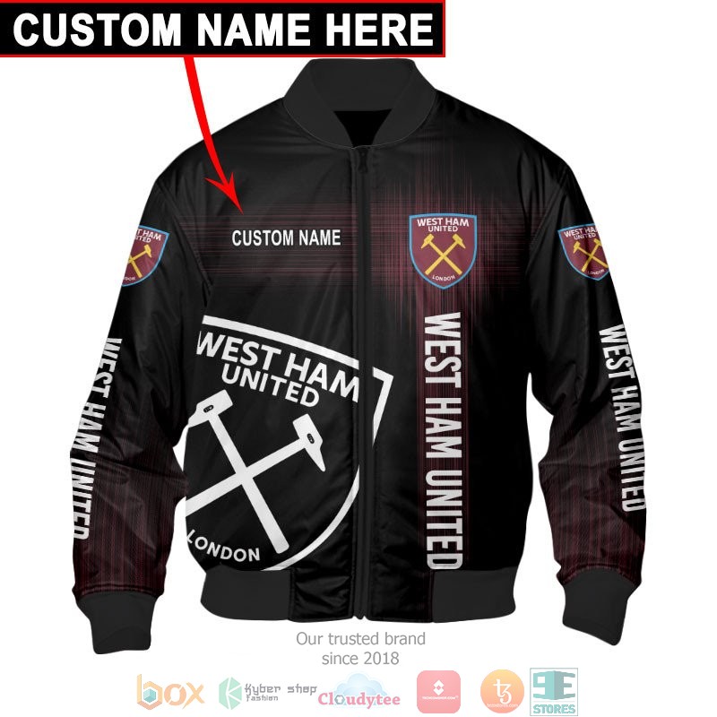 Personalized West Ham Black 3d shirt hoodie 1 2 3 4 5 6 7 8 9 10 11 12 13 14 15 16 17