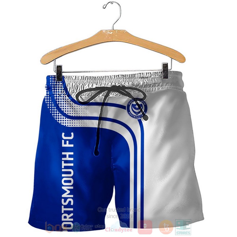 Portsmouth FC blue white 3D shirt hoodie 1 2 3 4 5 6 7 8 9 10 11 12 13 14 15