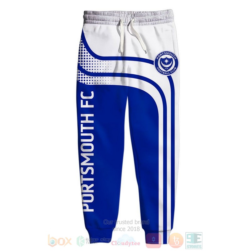 Portsmouth FC blue white 3D shirt hoodie 1 2 3 4 5 6 7 8 9 10 11 12 13 14 15 16 17 18 19 20