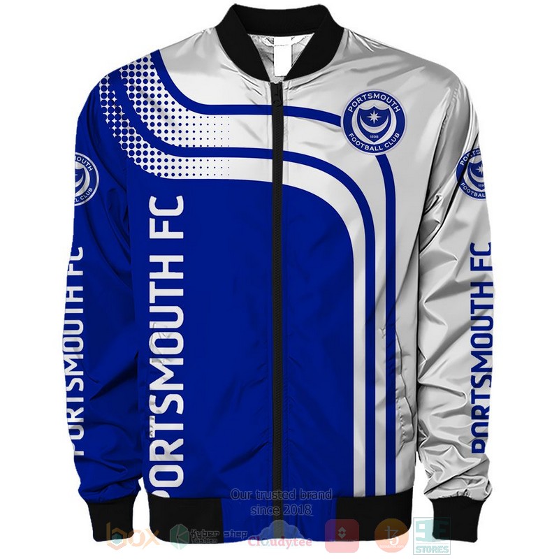Portsmouth FC blue white 3D shirt hoodie 1 2 3 4 5 6 7 8 9 10 11 12 13 14 15 16 17 18 19 20 21