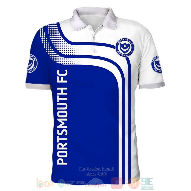 Portsmouth FC blue white 3D shirt hoodie 1 2 3 4 5 6 7 8 9 10 11 12 13 14 15 16 17 18 19 20 21 22 23 24